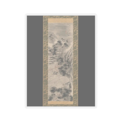 Tanomura Chikuden - Rainstorm over a River Village - late 18th–early 19th century v1 - STICKER Vinyl Kiss-Cut Decal
