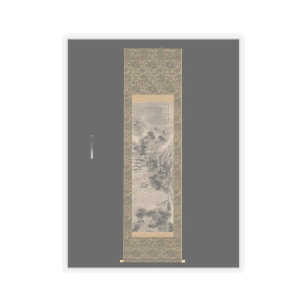 Tanomura Chikuden - Rainstorm over a River Village - late 18th–early 19th century v2 - STICKER Vinyl Kiss-Cut Decal