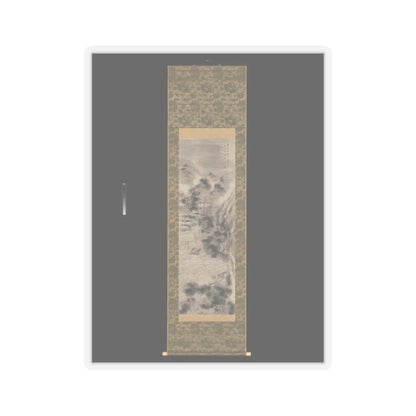 Tanomura Chikuden - Rainstorm over a River Village - late 18th–early 19th century v2 - STICKER Vinyl Kiss-Cut Decal