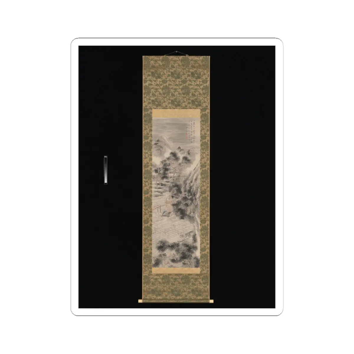 Tanomura Chikuden - Rainstorm over a River Village - late 18th–early 19th century v2 - STICKER Vinyl Kiss-Cut Decal