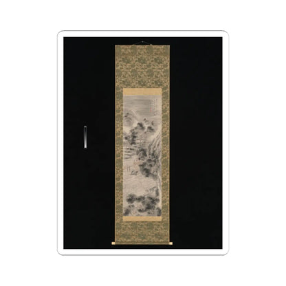 Tanomura Chikuden - Rainstorm over a River Village - late 18th–early 19th century v2 - STICKER Vinyl Kiss-Cut Decal