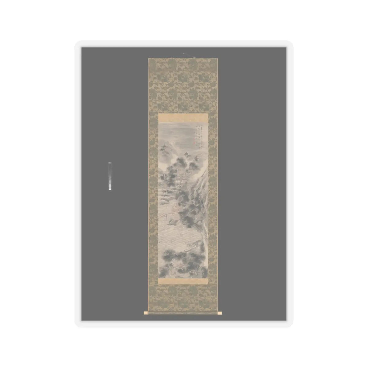 Tanomura Chikuden - Rainstorm over a River Village - late 18th–early 19th century v2 - STICKER Vinyl Kiss-Cut Decal