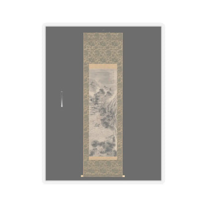 Tanomura Chikuden - Rainstorm over a River Village - late 18th–early 19th century v2 - STICKER Vinyl Kiss-Cut Decal