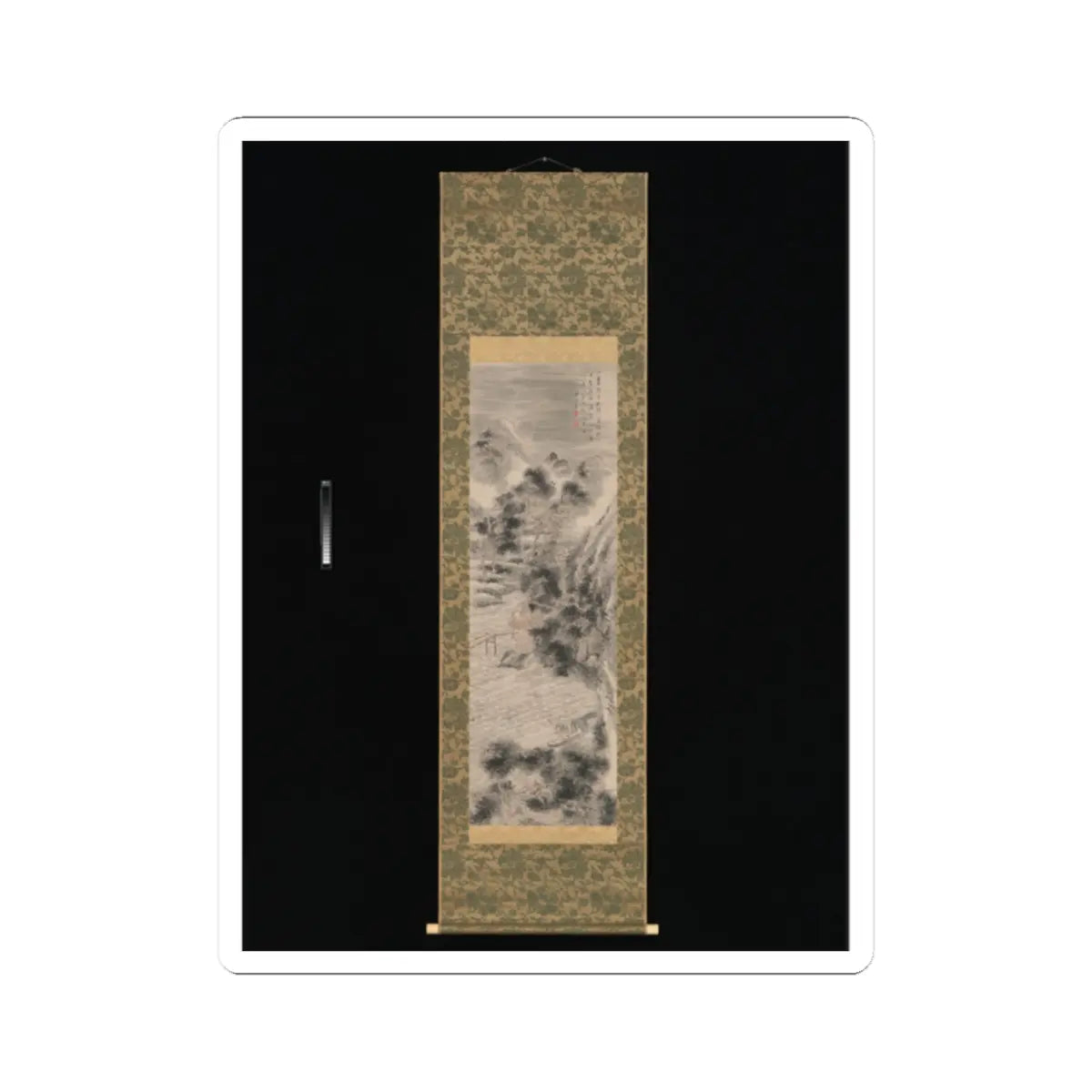 Tanomura Chikuden - Rainstorm over a River Village - late 18th–early 19th century v2 - STICKER Vinyl Kiss-Cut Decal