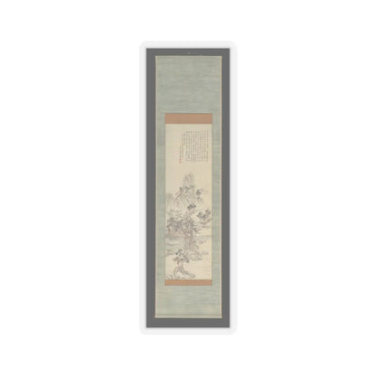 Tanomura Chikuden - Returning to the Mountains, Accompanied by Cranes - dated 1822 v2 - STICKER Vinyl Kiss-Cut Decal