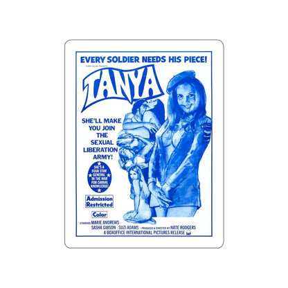 TANYA 1976 Movie Poster STICKER Vinyl Die-Cut Decal 6 Inch - The Sticker Space