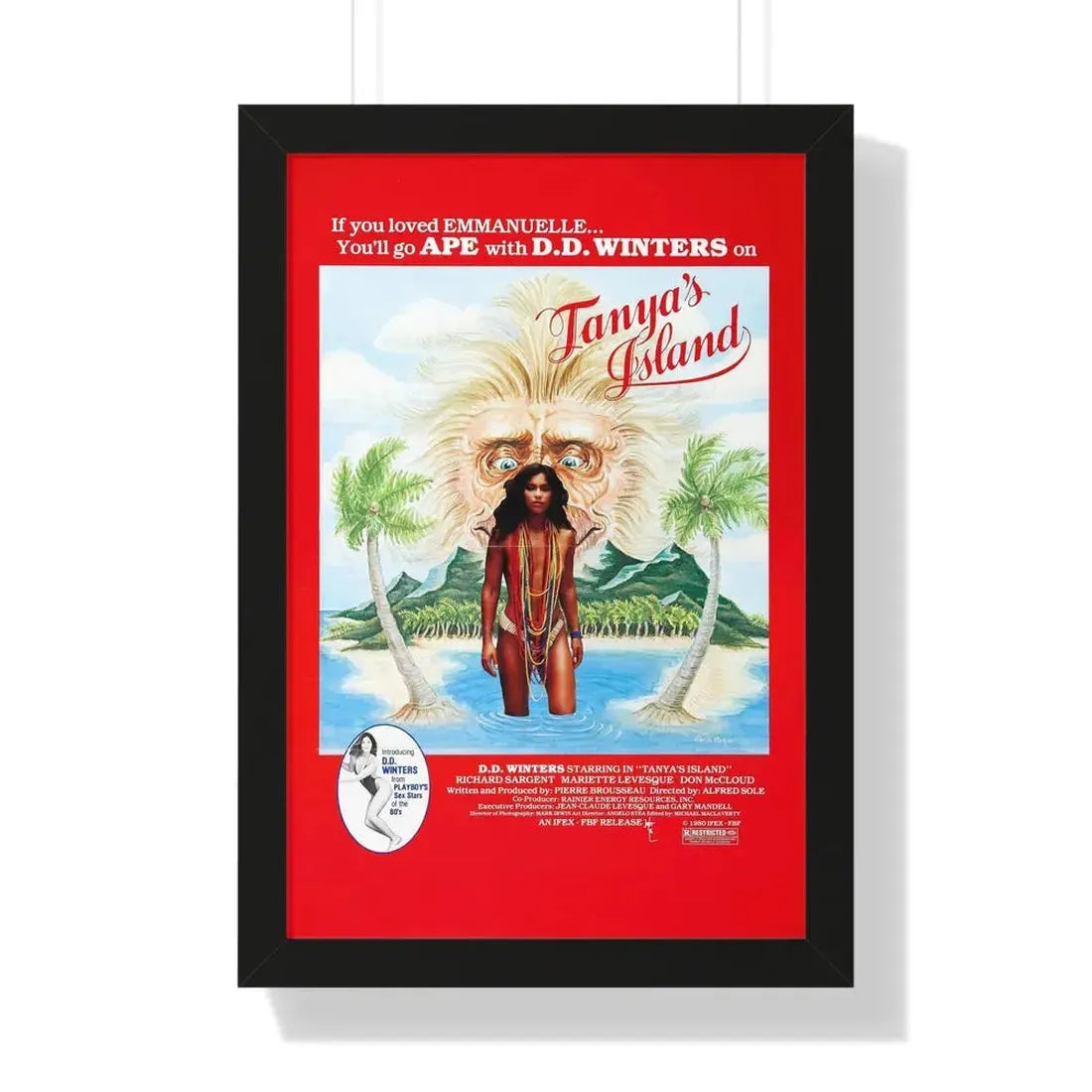 TANYA'S ISLAND 1980 - Framed Movie Poster 16″ x 24″ Black - The Sticker Space