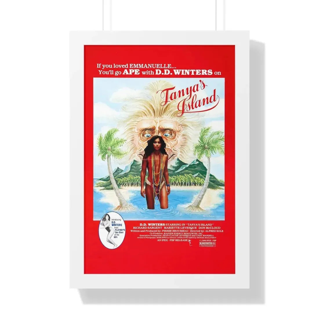 TANYA'S ISLAND 1980 - Framed Movie Poster 16″ x 24″ White - The Sticker Space