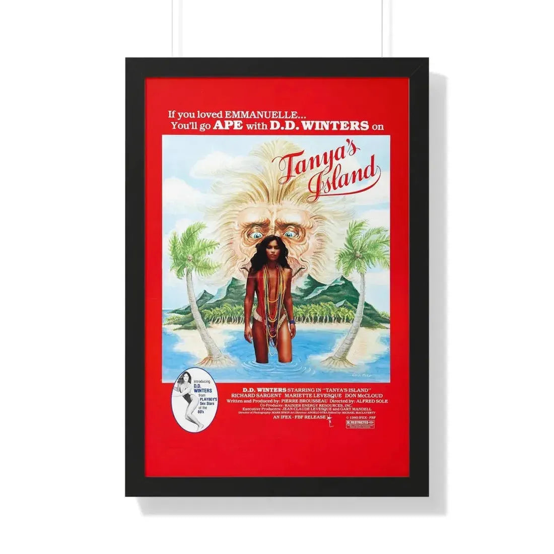 TANYA'S ISLAND 1980 - Framed Movie Poster 20" x 30" Black - The Sticker Space