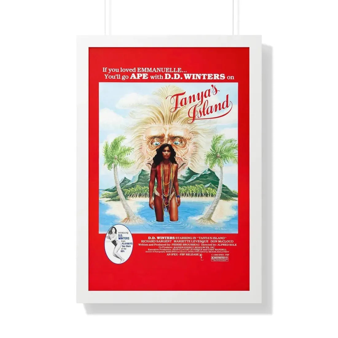 TANYA'S ISLAND 1980 - Framed Movie Poster 20" x 30" White - The Sticker Space