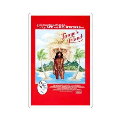 TANYA'S ISLAND 1980 Movie Poster - STICKER Vinyl Kiss-Cut Decal 3 Inch White - The Sticker Space