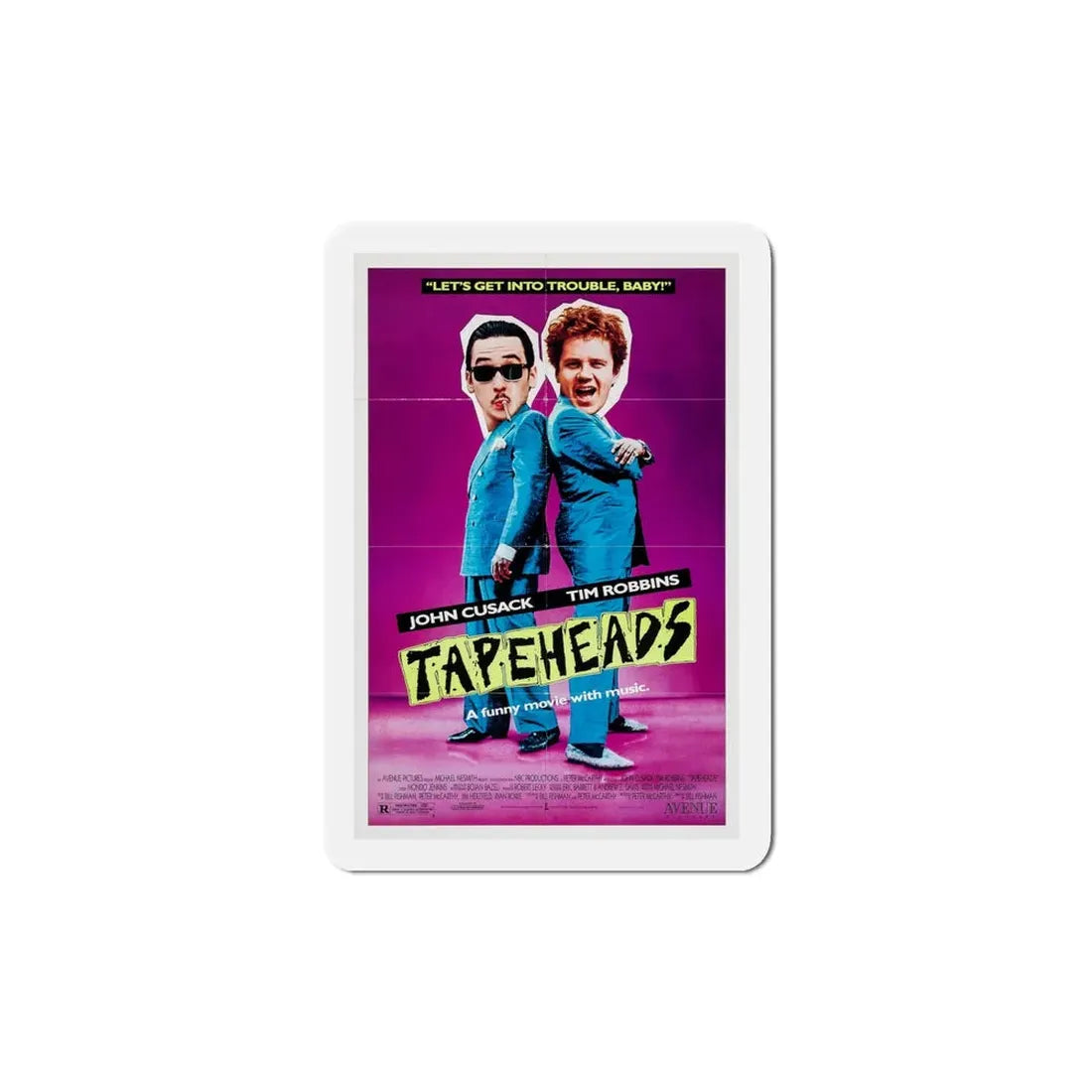 Tapeheads 1988 Movie Poster Refrigerator Magnet 5 Inch - The Sticker Space