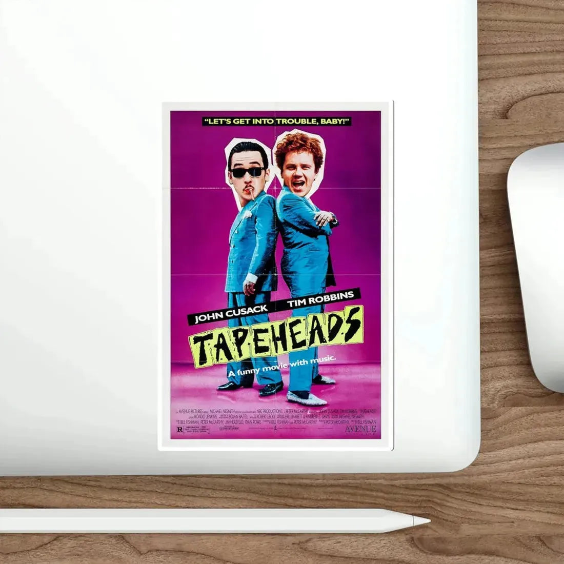 Tapeheads 1988 Movie Poster STICKER Vinyl Die-Cut Decal - The Sticker Space