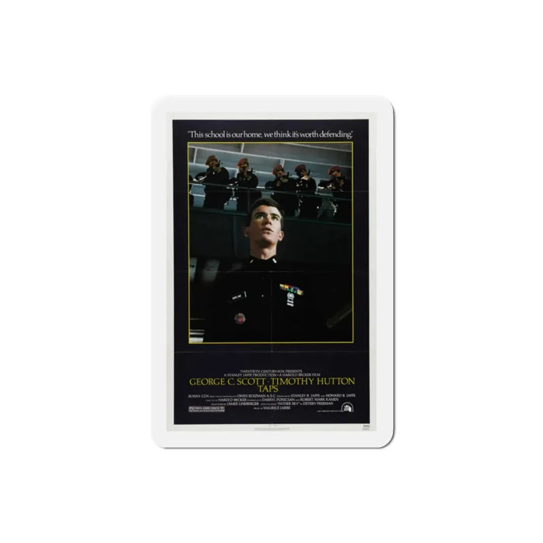 Taps 1981 Movie Poster Refrigerator Magnet 2 Inch - The Sticker Space