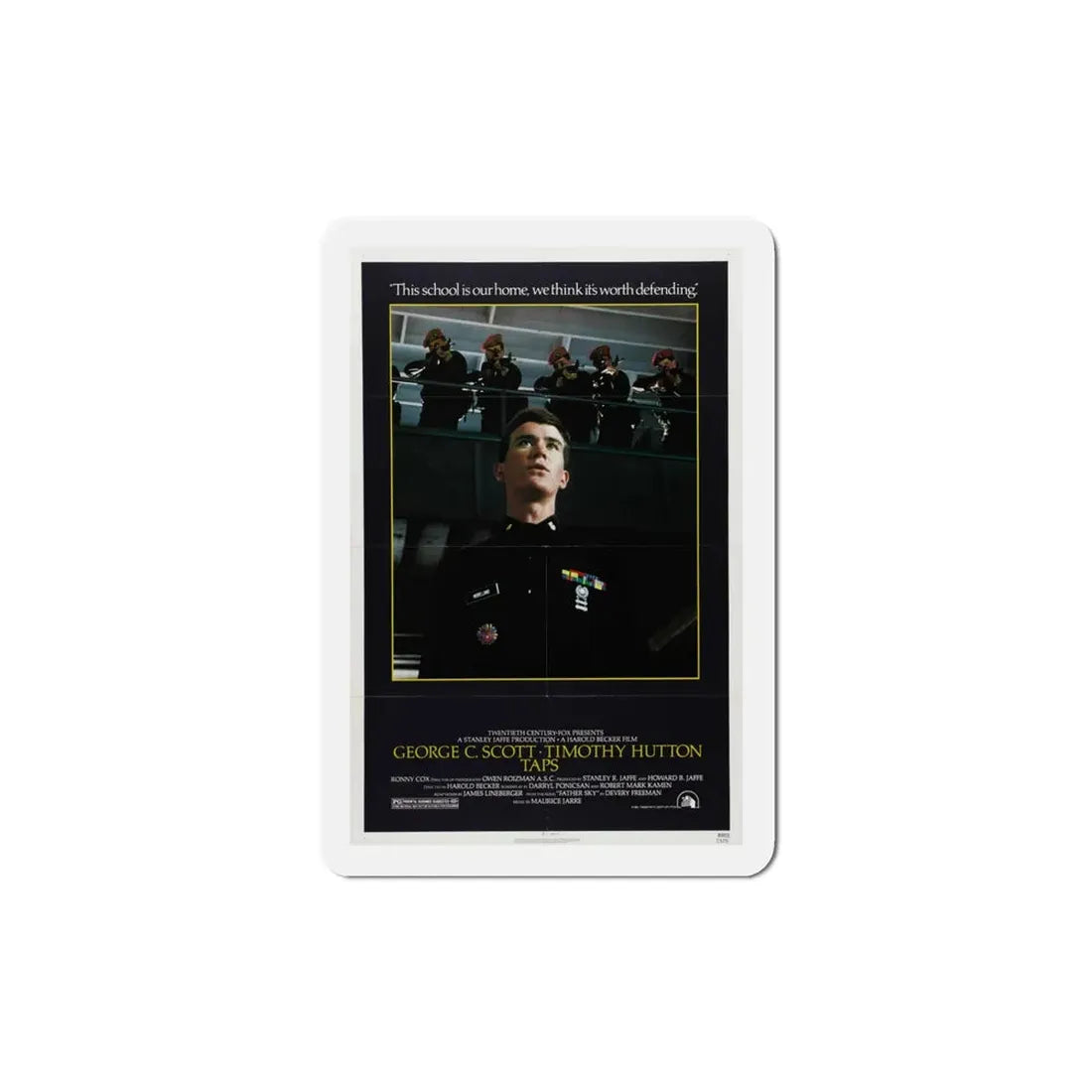 Taps 1981 Movie Poster Refrigerator Magnet 4 Inch - The Sticker Space