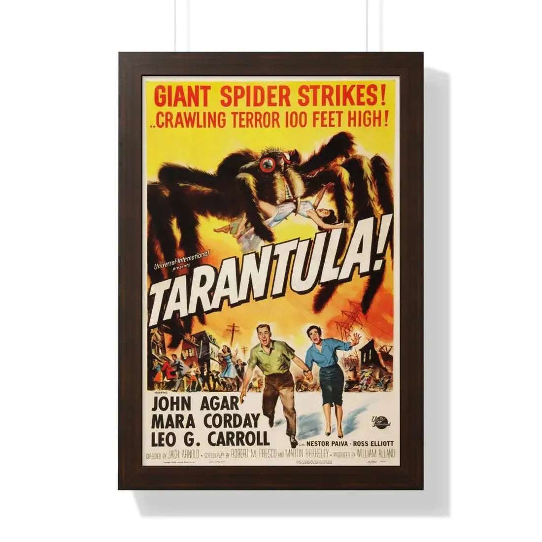TARANTULA! 1955 - Framed Movie Poster 16″ x 24″ Walnut - The Sticker Space