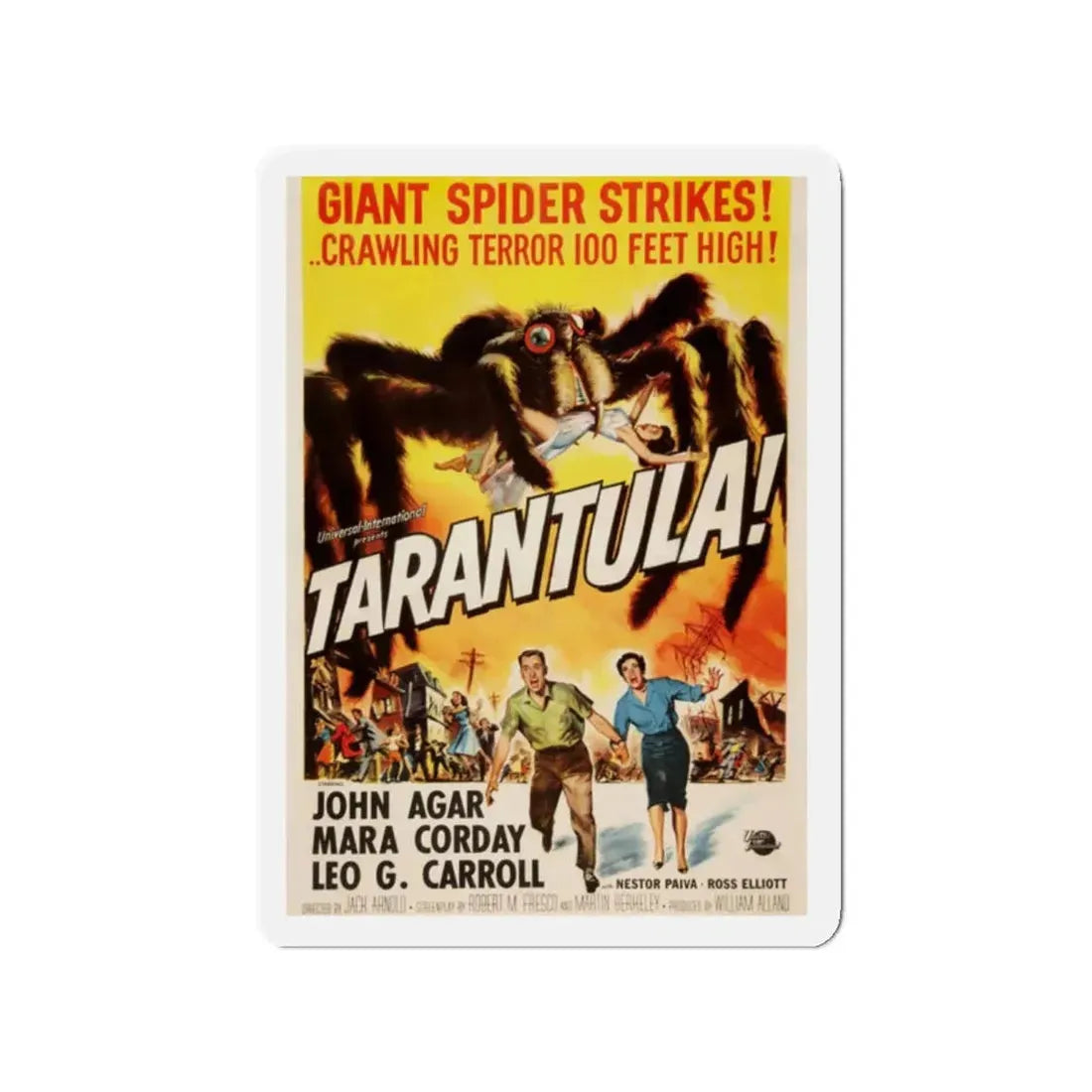 TARANTULA! 1955 Movie Poster - Refrigerator Magnet 2 Inch Die-Cut - The Sticker Space