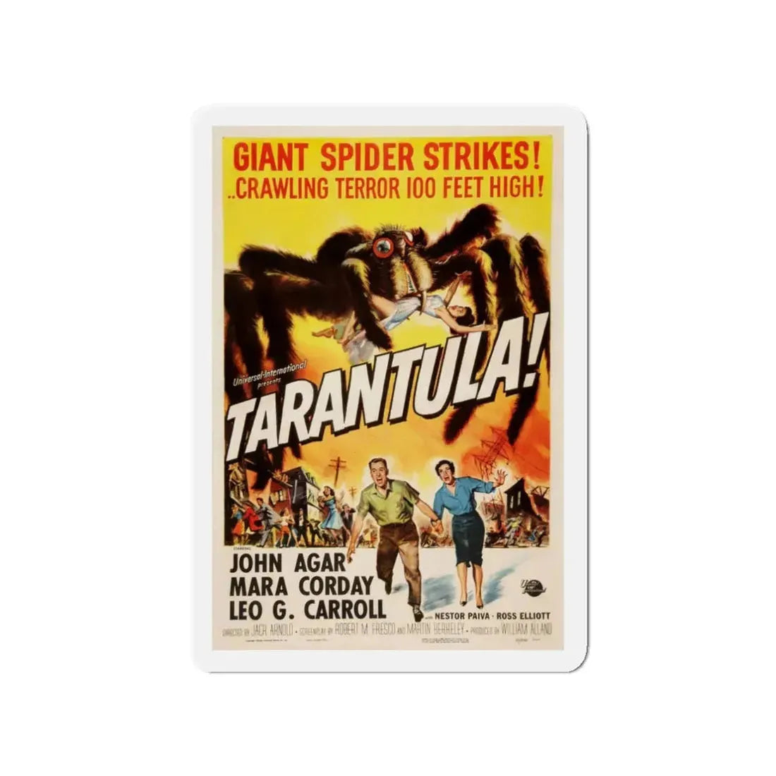 TARANTULA! 1955 Movie Poster - Refrigerator Magnet 3 Inch Die-Cut - The Sticker Space