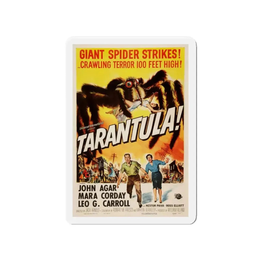 TARANTULA! 1955 Movie Poster - Refrigerator Magnet 4 Inch Die-Cut - The Sticker Space