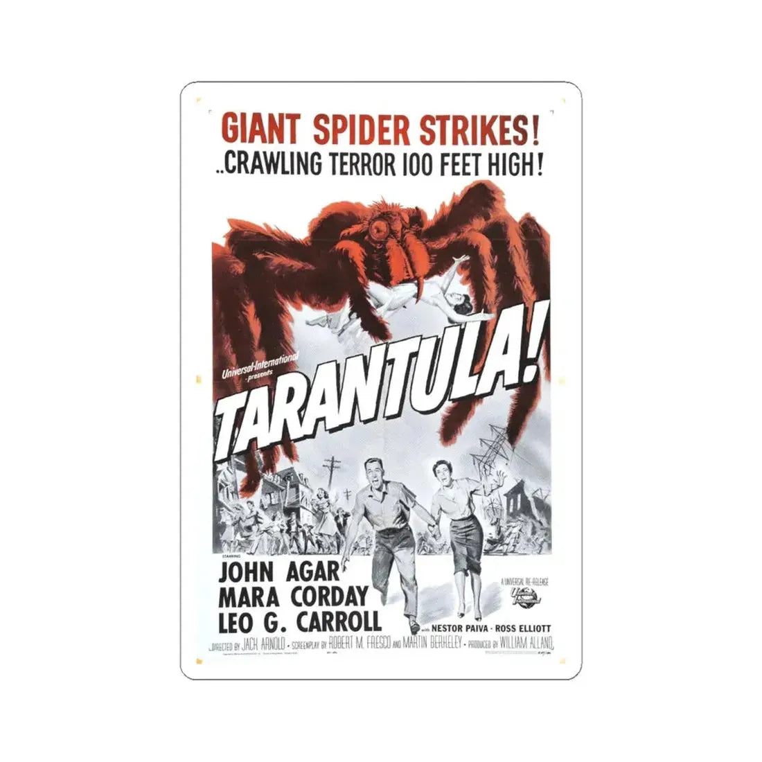 TARANTULA! (3) 1955 Movie Poster - STICKER Vinyl Kiss-Cut Decal 6 Inch White - The Sticker Space