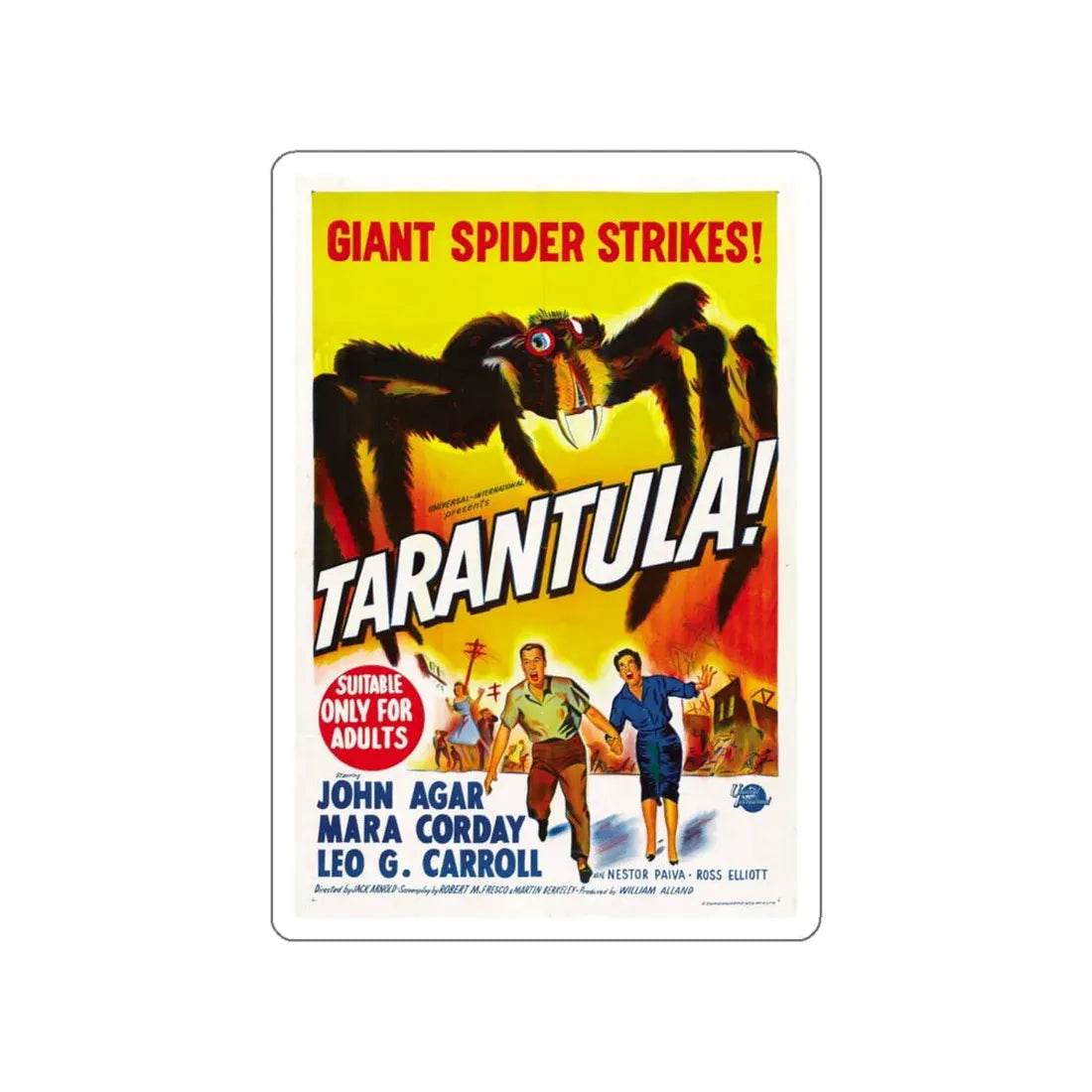TARANTULA! (4) 1955 Movie Poster STICKER Vinyl Die-Cut Decal 5 Inch - The Sticker Space