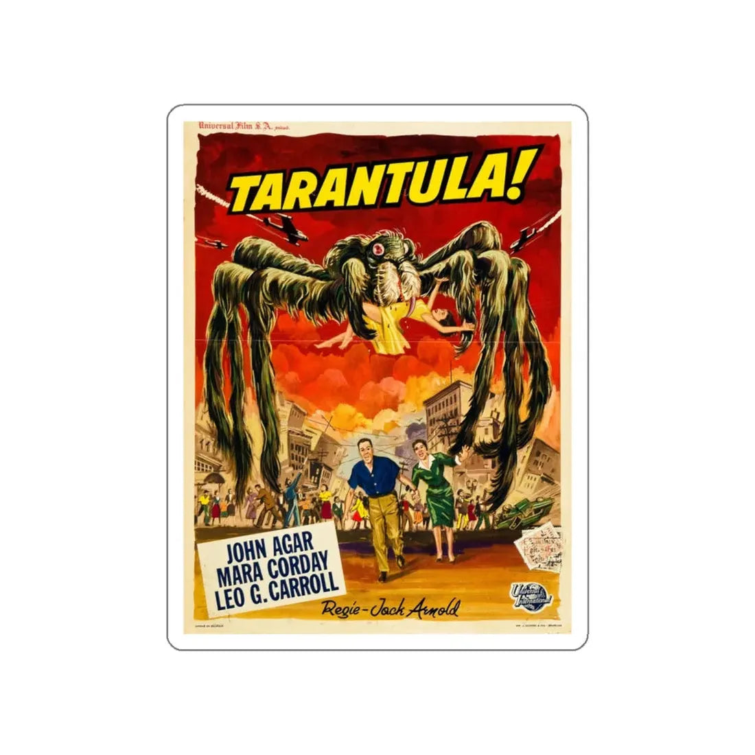 TARANTULA! (BELGIAN) 1955 Movie Poster STICKER Vinyl Die-Cut Decal 4 Inch - The Sticker Space