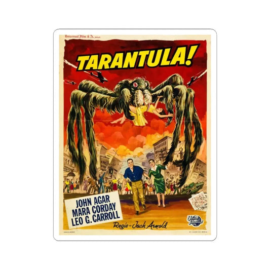 TARANTULA! (BELGIAN) 1955 Movie Poster - STICKER Vinyl Kiss-Cut Decal 2 Inch White - The Sticker Space