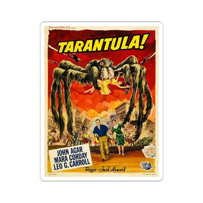 TARANTULA! (BELGIAN) 1955 Movie Poster - STICKER Vinyl Kiss-Cut Decal 6 Inch White - The Sticker Space