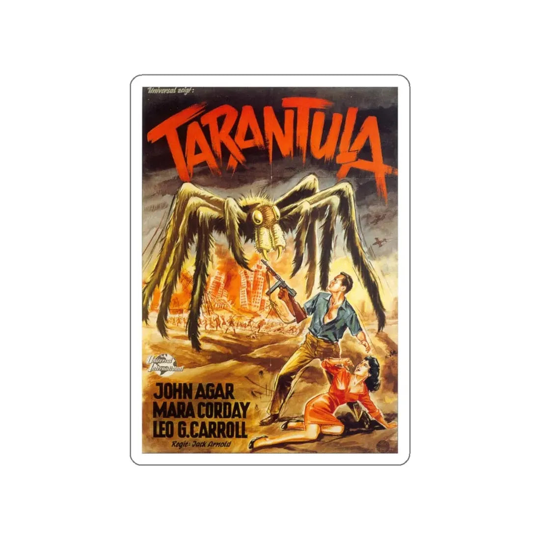 TARANTULA (GERMAN) 1955 Movie Poster STICKER Vinyl Die-Cut Decal 4 Inch - The Sticker Space