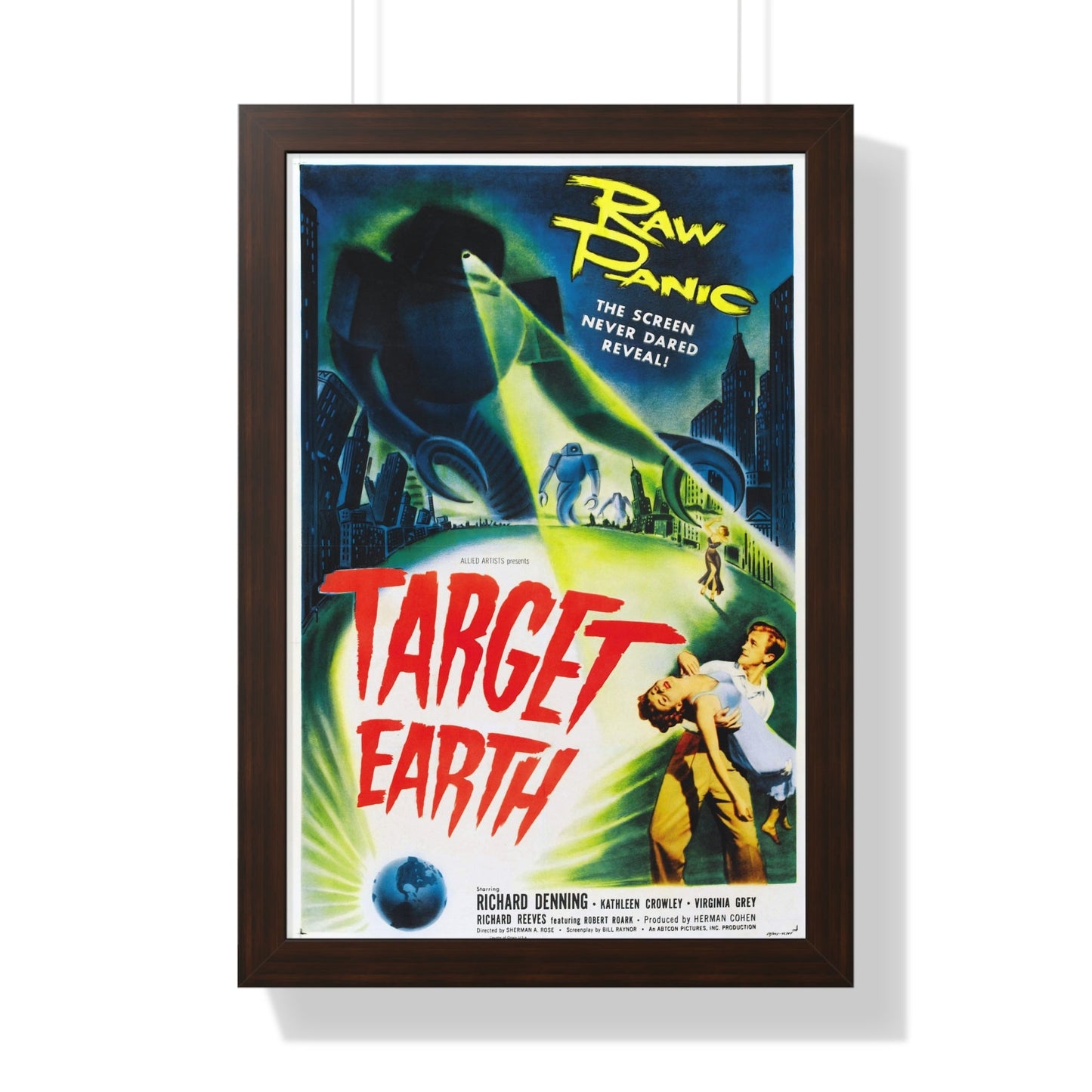 TARGET EARTH 1954 - Framed Movie Poster-16″ x 24″-The Sticker Space