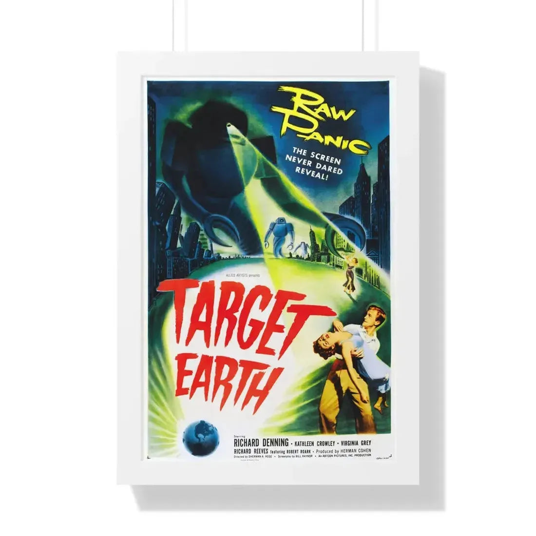 TARGET EARTH 1954 - Framed Movie Poster 16″ x 24″ White - The Sticker Space