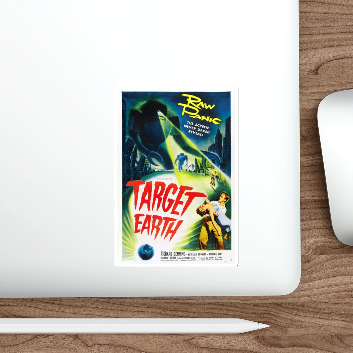 TARGET EARTH 1954 Movie Poster STICKER Vinyl Die-Cut Decal-The Sticker Space