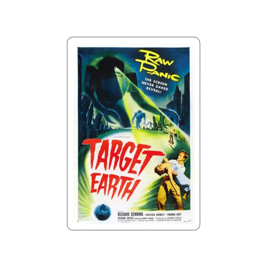 TARGET EARTH 1954 Movie Poster STICKER Vinyl Die-Cut Decal 2 Inch - The Sticker Space