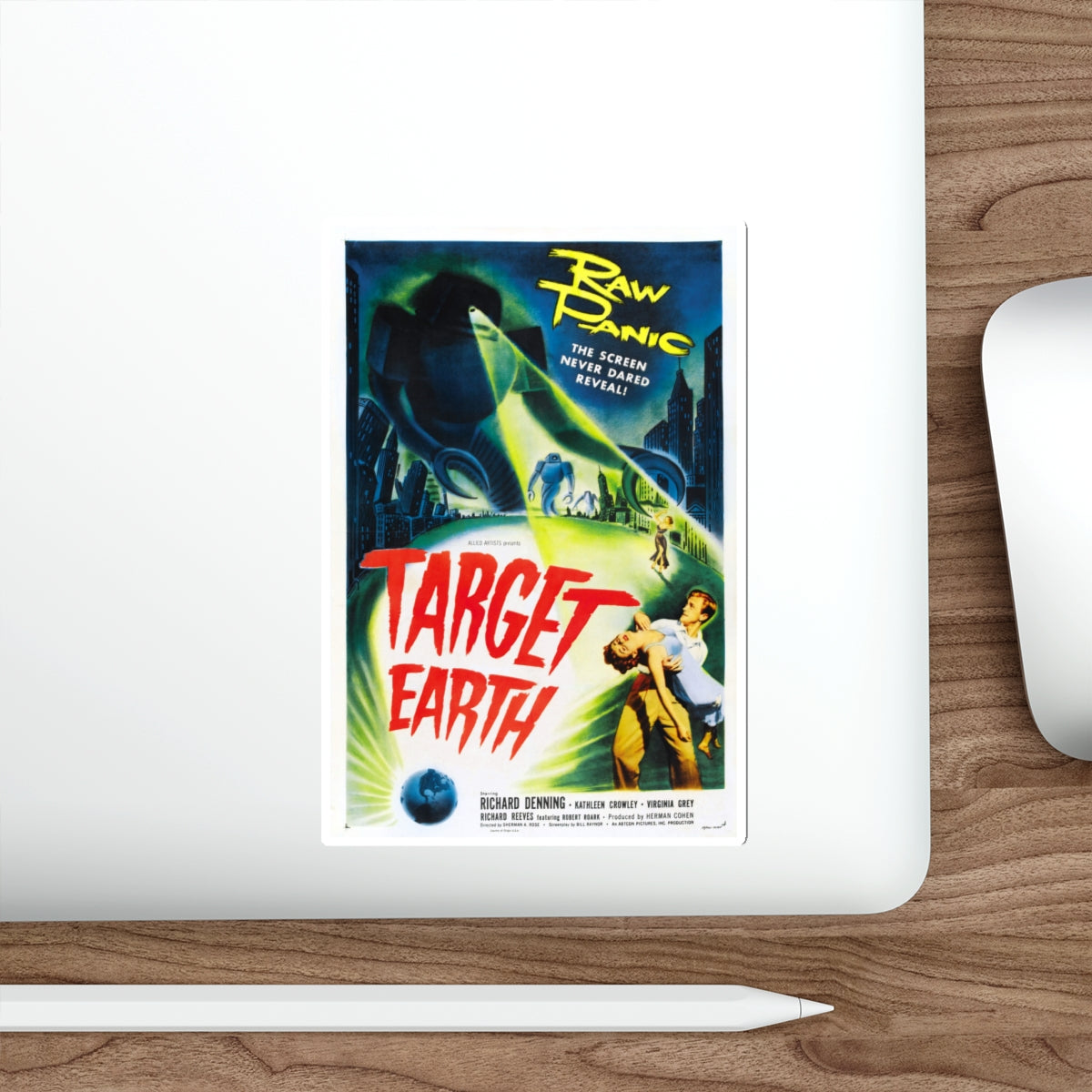 TARGET EARTH 1954 Movie Poster STICKER Vinyl Die-Cut Decal-The Sticker Space