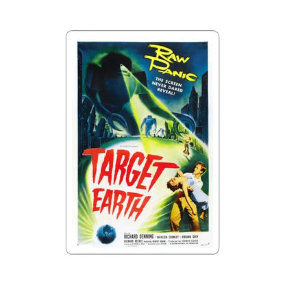 TARGET EARTH 1954 Movie Poster - STICKER Vinyl Kiss-Cut Decal 4 Inch White - The Sticker Space