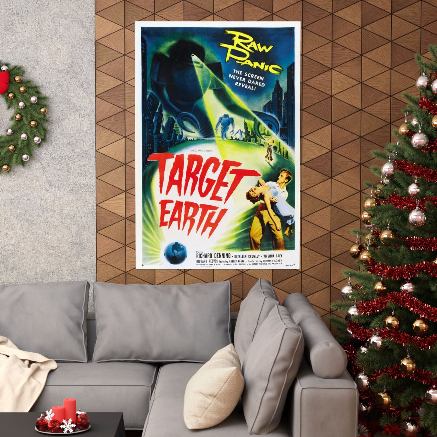 TARGET EARTH 1954 - Paper Movie Poster-The Sticker Space