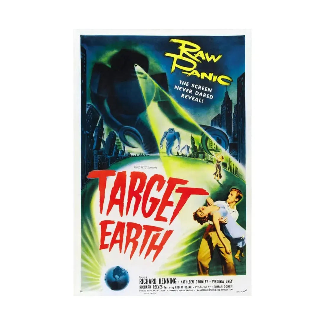 TARGET EARTH 1954 - Paper Movie Poster - The Sticker Space