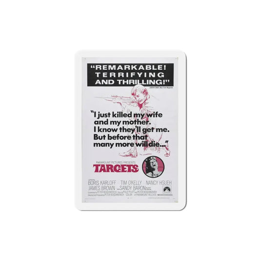 Targets 1968 Movie Poster Refrigerator Magnet 3 Inch - The Sticker Space
