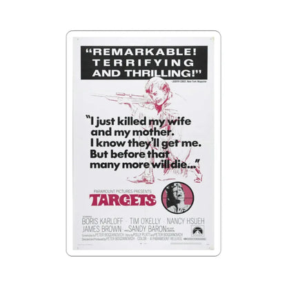 Targets 1968 Movie Poster STICKER Vinyl Die-Cut Decal 2 Inch - The Sticker Space