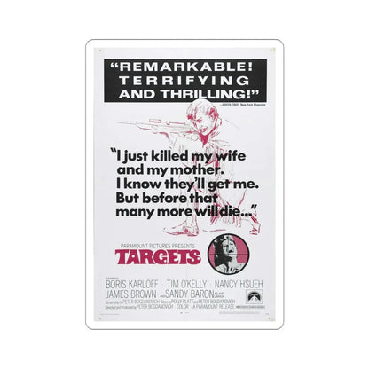 Targets 1968 Movie Poster STICKER Vinyl Die-Cut Decal 4 Inch - The Sticker Space