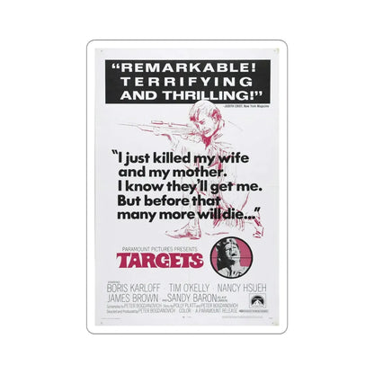 Targets 1968 Movie Poster STICKER Vinyl Die-Cut Decal 5 Inch - The Sticker Space