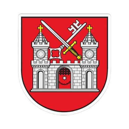 Tartu coat of arms (Estonia) (Coat of Arms) STICKER Vinyl Kiss-Cut Decal 4 Inch White - The Sticker Space