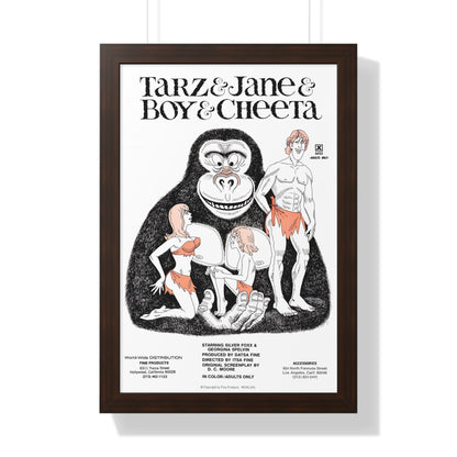 TARZ & BOY & JANE & CHEETAH 1975 - Framed Movie Poster-16″ x 24″-The Sticker Space