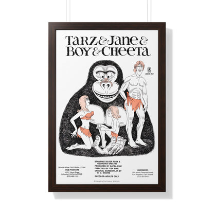 TARZ & BOY & JANE & CHEETAH 1975 - Framed Movie Poster-20" x 30"-The Sticker Space