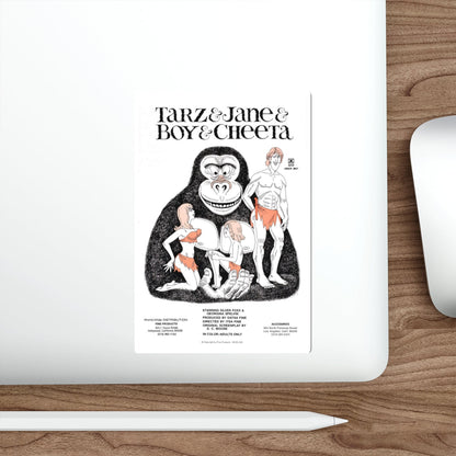 TARZ & BOY & JANE & CHEETAH 1975 Movie Poster STICKER Vinyl Die-Cut Decal-The Sticker Space