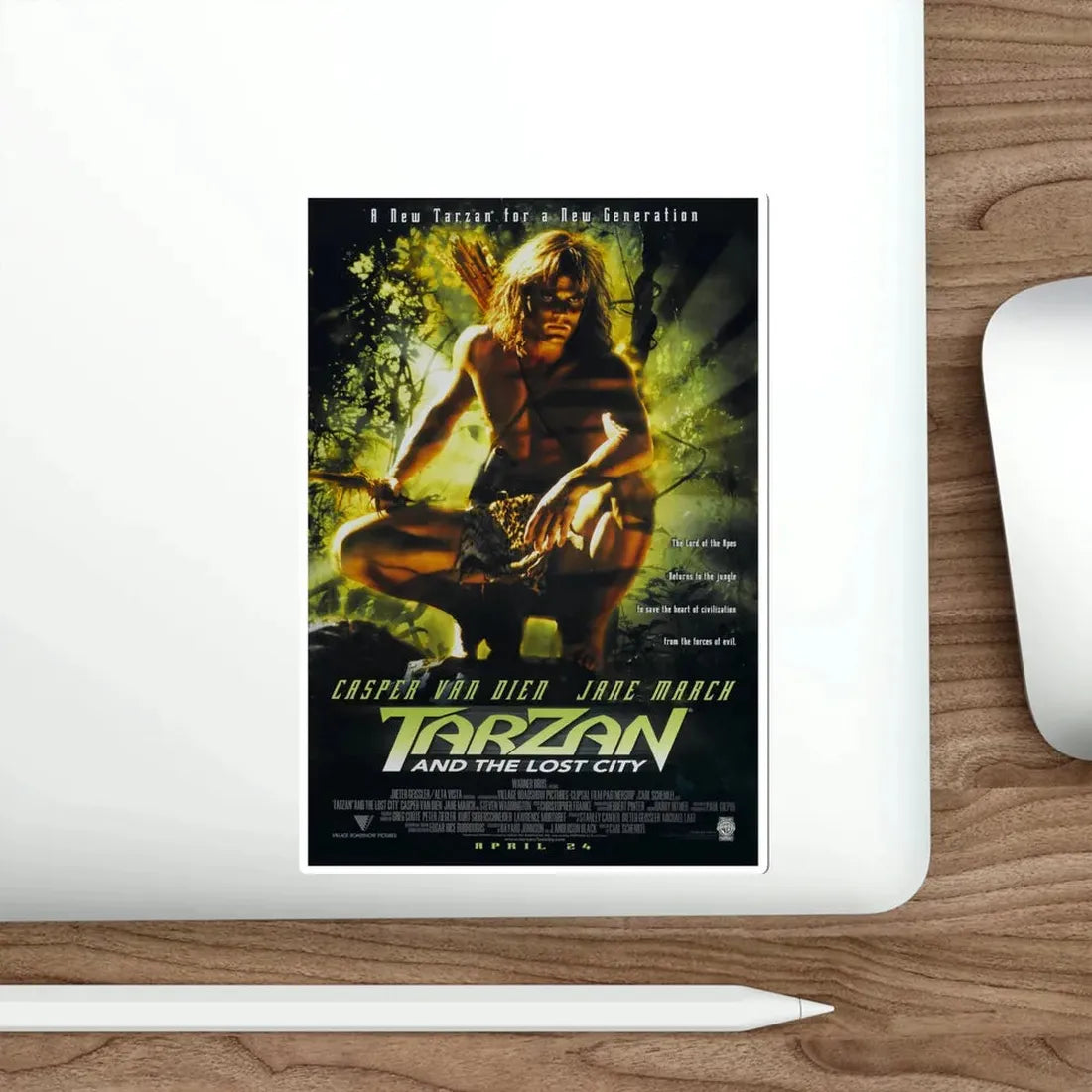 Tarzan and the Lost City 1998 Movie Poster STICKER Vinyl Die-Cut Decal - The Sticker Space