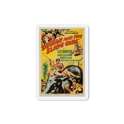 Tarzan and the Slave Girl 1950 Movie Poster Die-Cut Magnet-4 Inch-The Sticker Space