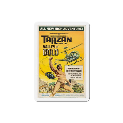 Tarzan and the Valley of Gold 1966 Movie Poster Refrigerator Magnet 2 Inch - The Sticker Space