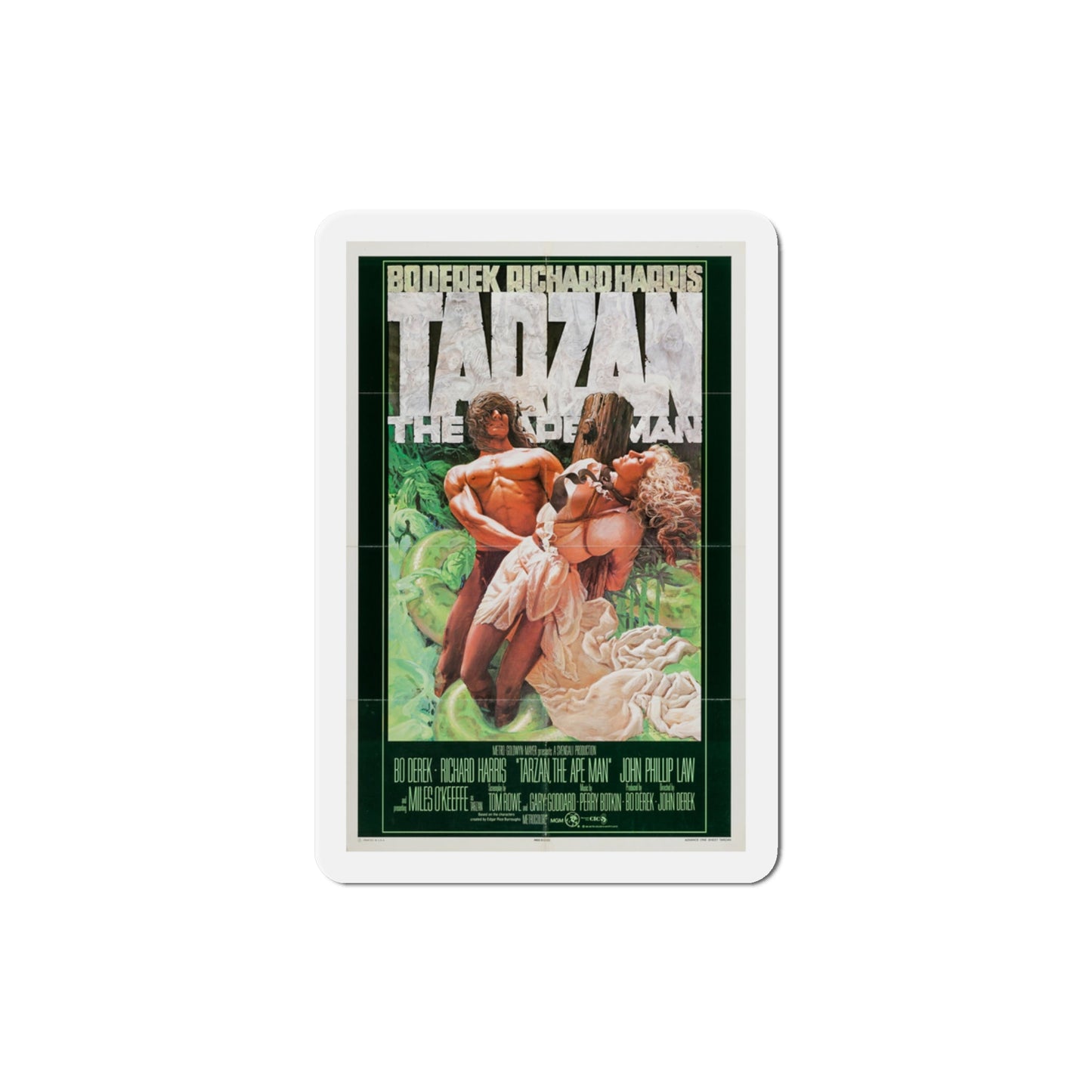 Tarzan, the Ape Man 1981 Movie Poster Die-Cut Magnet-3" x 3"-The Sticker Space