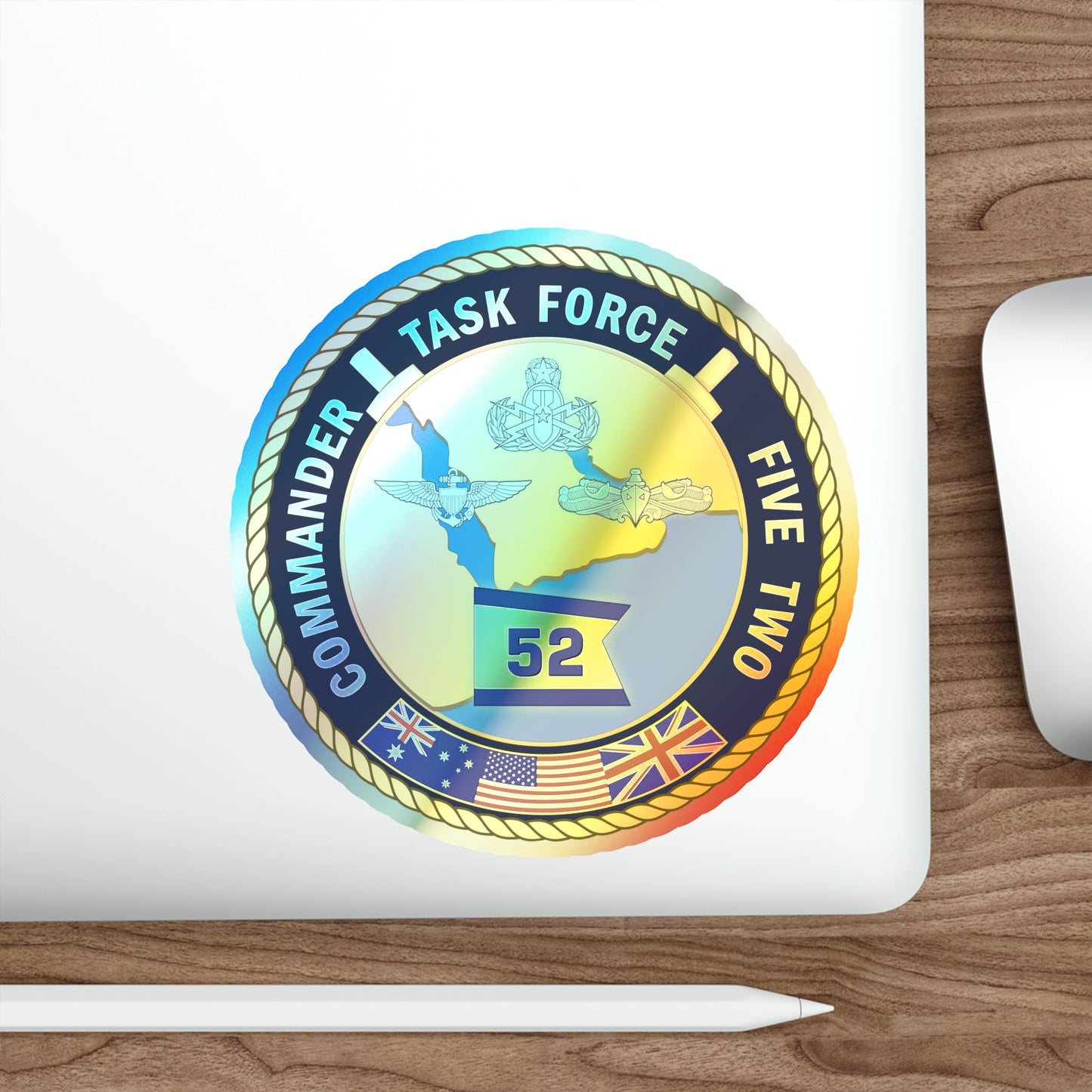 Task Force Five Two (U.S. Navy) Holographic STICKER Die-Cut Vinyl Decal-The Sticker Space